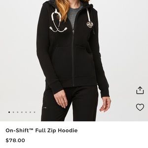 Figs Zip Up Hoodie Size XS